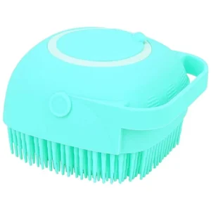 silicone body scrubber with built in soap dispenser gentle exfoliation skin massage e shower brush green