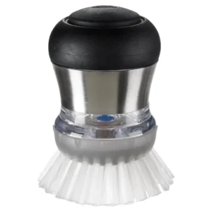 steel palm soap dispensing brush durable nylon bristles non slip grip